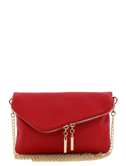 Envelope Wristlet Clutch Crossbody Bag with Chain Strap