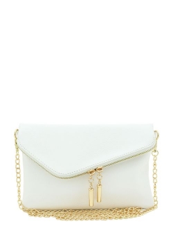 Envelope Wristlet Clutch Crossbody Bag with Chain Strap