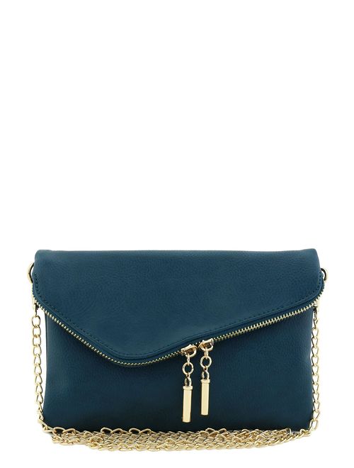 Envelope Wristlet Clutch Crossbody Bag with Chain Strap