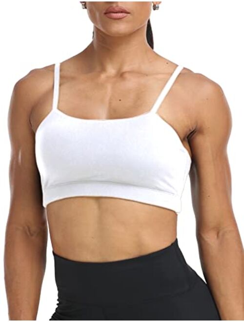 SEASUM High Impact Seamless Sports Bra Women Yoga Bra Crop Tops Workout Fitness Activewear Racerback Padded Shirt