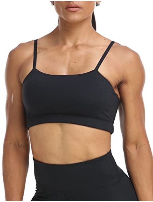 SEASUM High Impact Seamless Sports Bra Women Yoga Bra Crop Tops Workout Fitness Activewear Racerback Padded Shirt