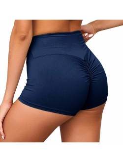 YOFIT Women Yoga Shorts Ruched Butt Sport Gym Push up Running Elastic High Waist Shorts Butt Lifting Hot Pants