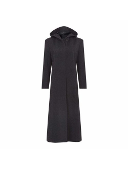 De La Creme - Women's Hooded Cashmere Wool Winter Long Winter Coat