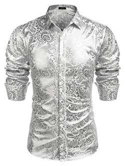 LOCALMODE Men's Regular Fit Cotton Business Casual Shirt Solid Short Sleeve  Button Down Dress Shirts