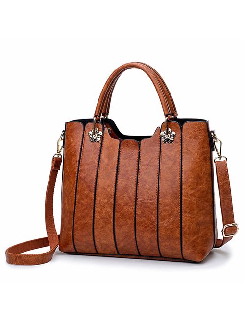 Ladies Leather Bag with Top Handles - Women Handbags and Purses