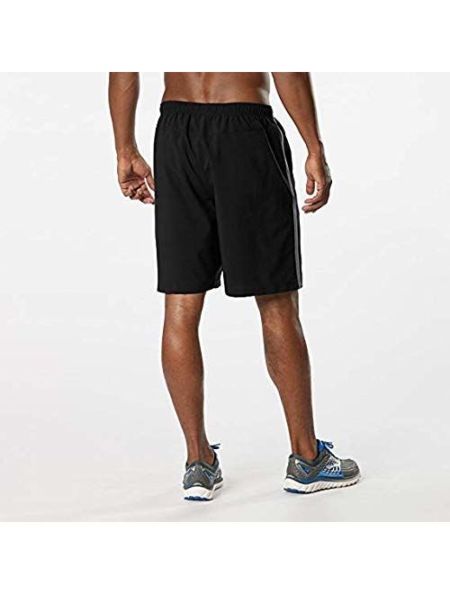 R-Gear Men's 9-Inch Running Athletic Shorts with Pockets and Brief Liner | Long Gone