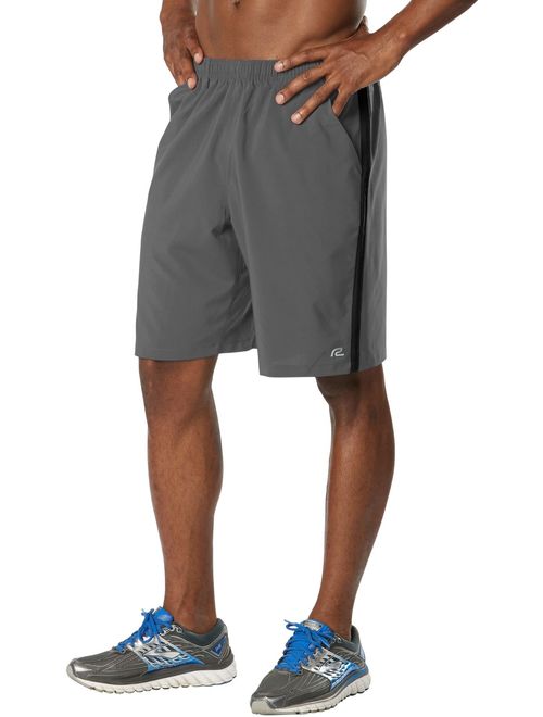 R-Gear Men's 9-Inch Running Athletic Shorts with Pockets and Brief Liner | Long Gone