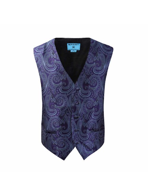 Epoint EGC1B01-03 Multi Mens Paisley Waistcoat Woven Microfiber S-5XL Vest