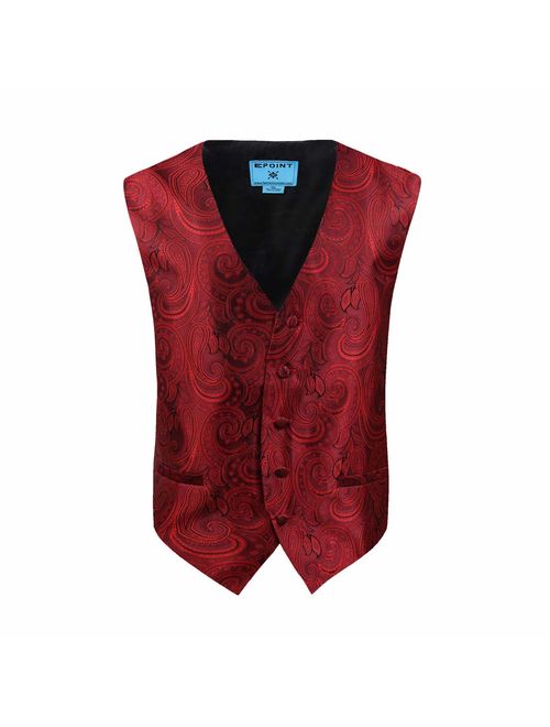 Epoint EGC1B01-03 Multi Mens Paisley Waistcoat Woven Microfiber S-5XL Vest