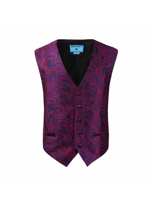 Epoint EGC1B01-03 Multi Mens Paisley Waistcoat Woven Microfiber S-5XL Vest