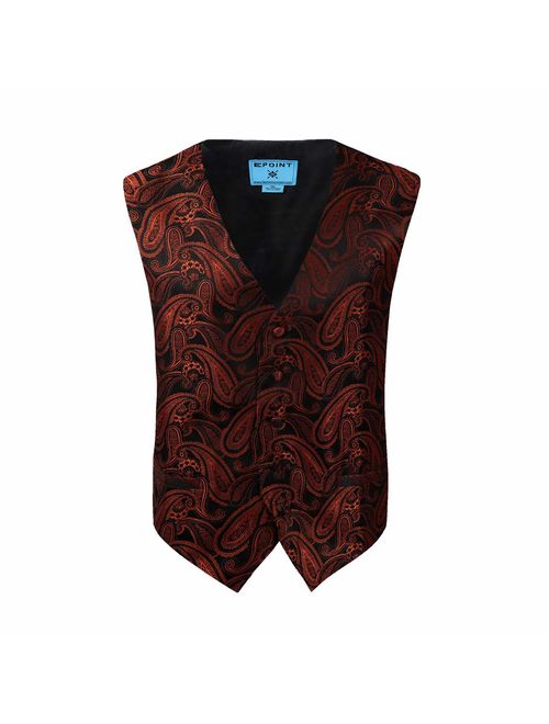 Epoint EGC1B01-03 Multi Mens Paisley Waistcoat Woven Microfiber S-5XL Vest