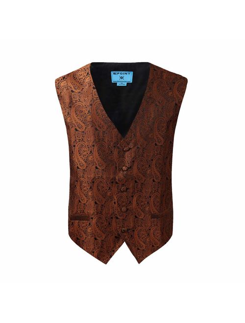 Epoint EGC1B01-03 Multi Mens Paisley Waistcoat Woven Microfiber S-5XL Vest