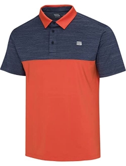 Dri-Fit Golf Shirts for Men - Moisture Wicking Short-Sleeve Polo Shirt