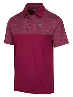 Dri-Fit Golf Shirts for Men - Moisture Wicking Short-Sleeve Polo Shirt