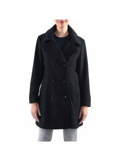 Norah Womens Wool Blend Double Breasted Peacoat