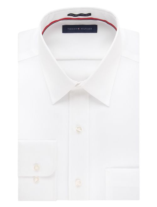 Tommy Hilfiger Men's Dress Shirt Regular Fit Non Iron Solid