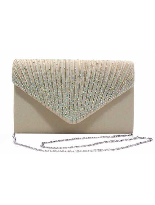 Outrip Women's Evening Bag Clutch Purse Glitter Party Wedding Handbag with Chain