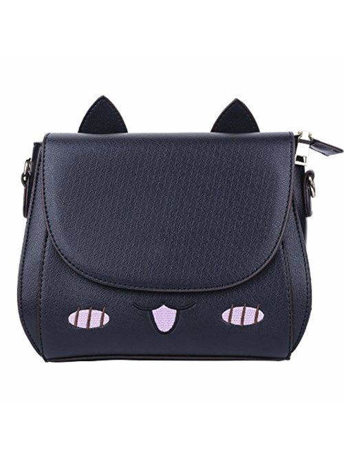 QZUnique Women's Summer Fashion Top Handle Cute Cat Cross Body Shoulder Bag