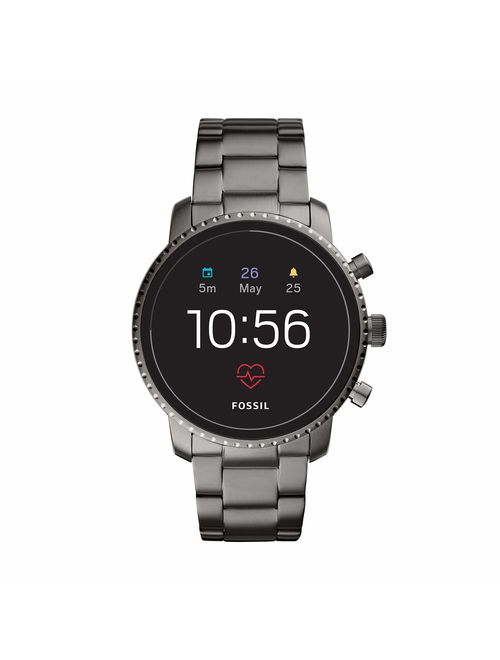 Fossil Men's Gen 4 Explorist HR Stainless Steel Touchscreen Smartwatch with Heart Rate, GPS, NFC, and Smartphone Notifications