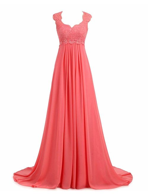 Erosebridal New Sleeveless Lace Chiffon Wedding Dress Bridal Gown