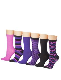 Tipi Toe Women's 12-Pairs Lightweight Solid Colored Crew Socks