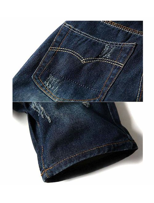 TAKIYA Mens Short Jeans Ripped - Fashion Ditressed Ripped Washed Shorts Pants