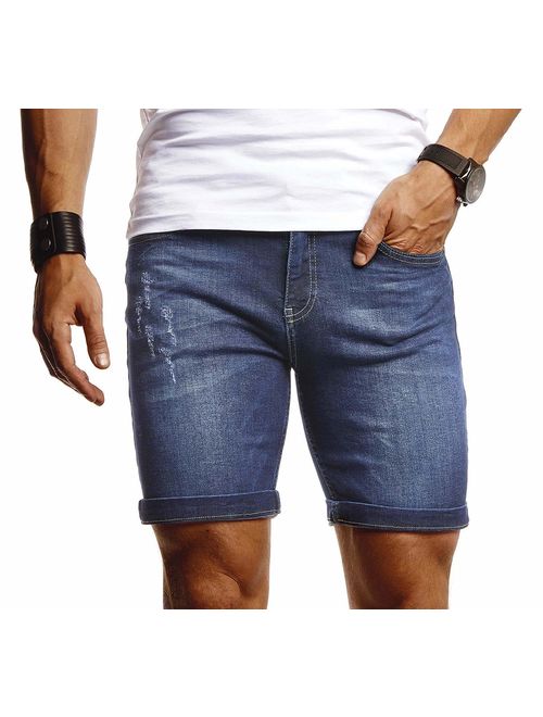 LEIF NELSON Mens Jeans Shorts LN1397