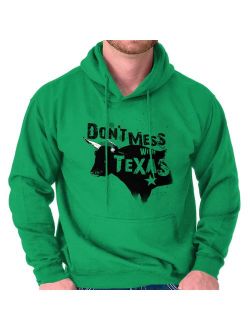 Brisco Brands Dont Mess With Texas Cowboy TX Pullover Hoodie Sweatshirt