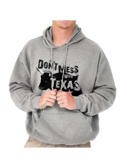 Brisco Brands Dont Mess With Texas Cowboy TX Pullover Hoodie Sweatshirt