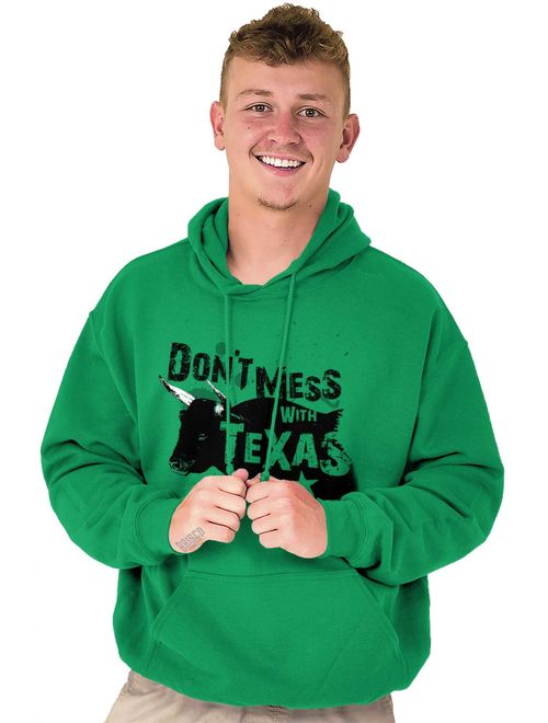 Brisco Brands Dont Mess With Texas Cowboy TX Pullover Hoodie Sweatshirt