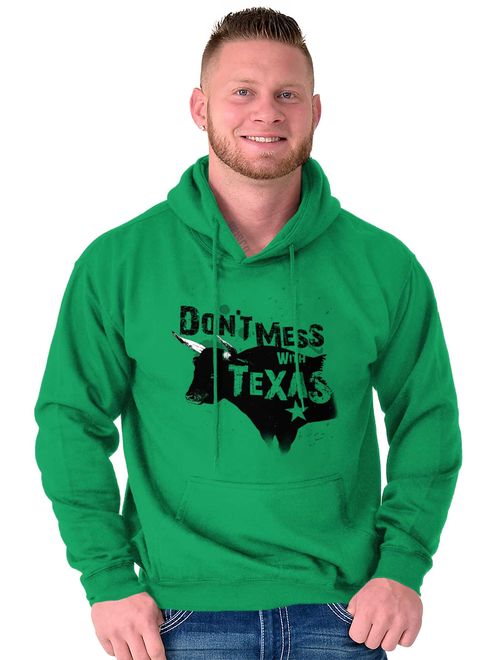 Brisco Brands Dont Mess With Texas Cowboy TX Pullover Hoodie Sweatshirt