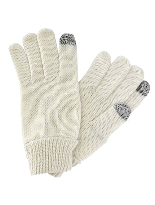 Ribbed Knit Men's 3 Piece Hat Scarf & Texting Gloves Set