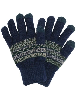 CTM Fairisle Touchscreen Gloves (Men's)