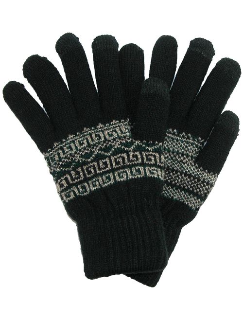 CTM Fairisle Touchscreen Gloves (Men's)