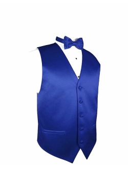 Exclusive Distributor Solid Dress Vest & Bow Tie Set for Suit or Tuxedo