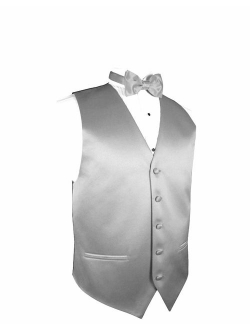 Exclusive Distributor Solid Dress Vest & Bow Tie Set for Suit or Tuxedo