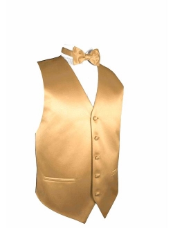 Exclusive Distributor Solid Dress Vest & Bow Tie Set for Suit or Tuxedo