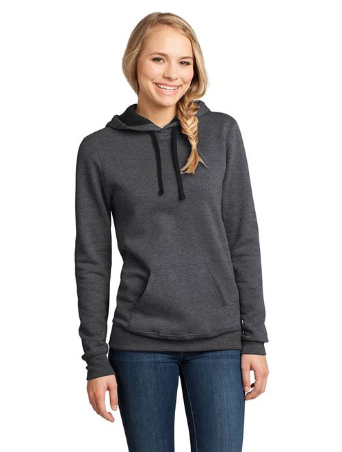 District Women's Black Drawstring Concert Fleece Hoodie