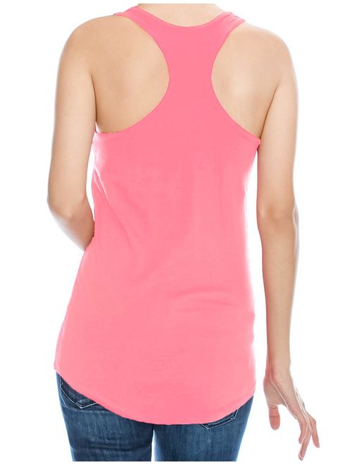 Womens RACERBACK TANK TOP Sleeveless Top