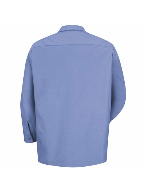 Red Kap Long Sleeve Industrial Solid Work Shirt Light Blue Large - 5 Pack