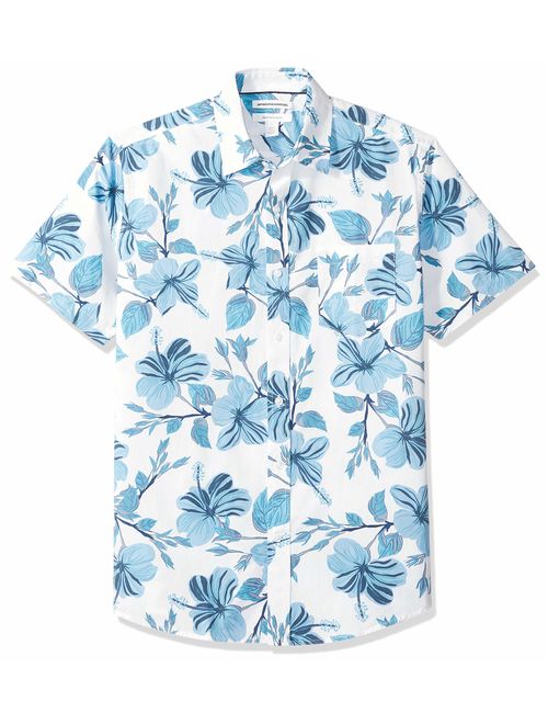 Amazon Essentials Men's Regular-fit Short-Sleeve Print Shirt