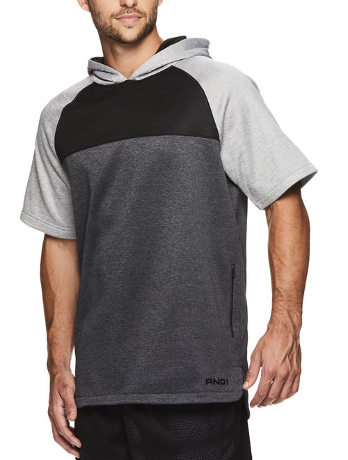 AND1 Big Men's Fleece Short Sleeve Hoodie