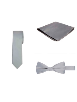 Regular Necktie Bowtie Pocket Square Matching 3 pc Set