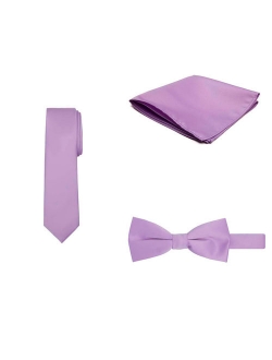 Regular Necktie Bowtie Pocket Square Matching 3 pc Set