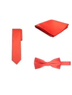 Regular Necktie Bowtie Pocket Square Matching 3 pc Set