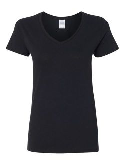 - Heavy Cotton Womens V-Neck T-Shirt - 5V00L