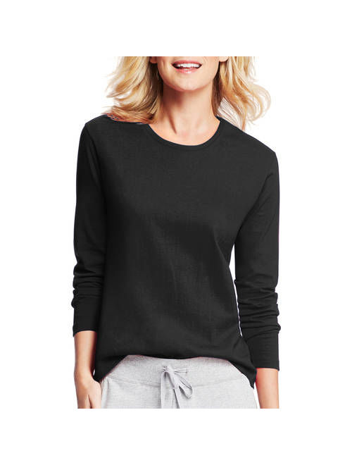 Hanes Women's Long-Sleeve Crewneck Tee