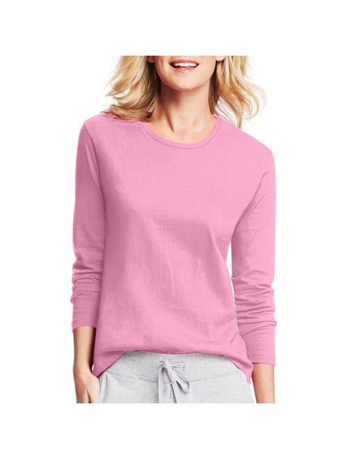 Hanes Women's Long-Sleeve Crewneck Tee