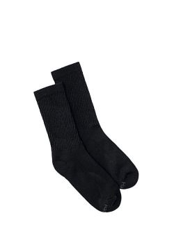 Women's Cushioned Crew Socks, 10 Pack, Black, 5-9