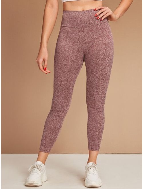 Shein Wide Waistband Space Dye Leggings